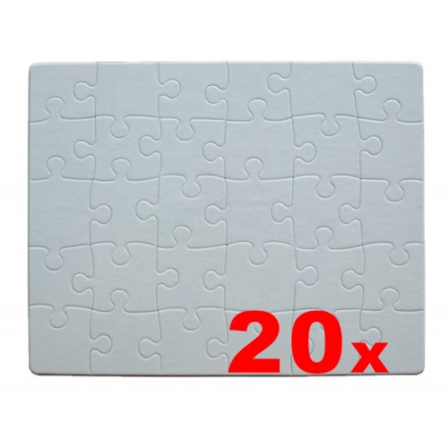 Pack 20 Puzzle 19 x 24 cm para sublimação - 30 pcs