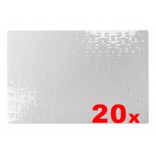 Pack 20 Puzzle branco 18 x 27 cm para sublimação - 126 pcs