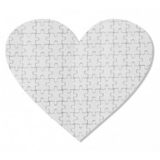 Puzzle magnético coração branco para sublimação - 75 pcs, 19,5 x 19,5 cm