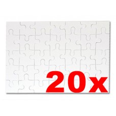 Pack 20 Puzzle A4 branco para sublimação - 35 pcs...