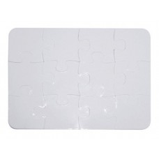 Puzzle Infantil em Plástico branco 130 x 95 mm para sublimação - 12 pcs