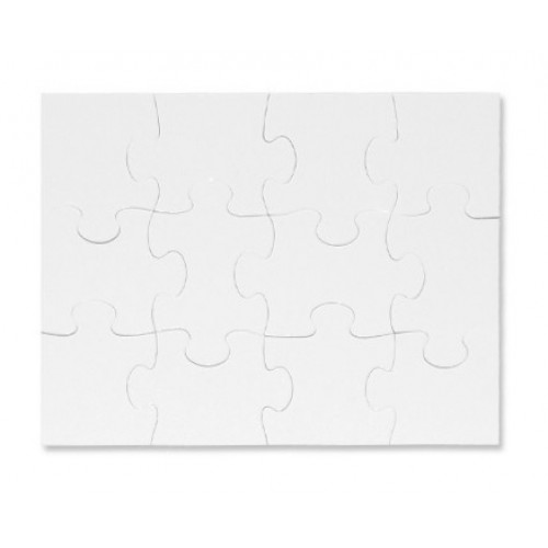 Puzzle A4 Infantil branco para sublimação - 12 pcs