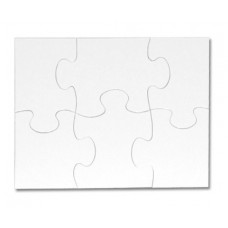 Puzzle Infantil branco 125 x 177 mm para sublimação - 6 pcs