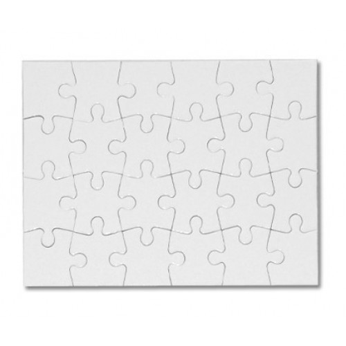 Puzzle em cartão 18 x 13 cm para sublimação - 24 pcs