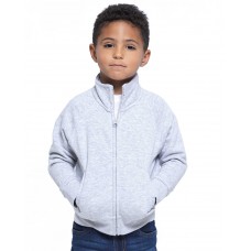Sweatshirt com Fecho e Bolsos p/ Criança - 290gr, 35% Algodão + 65% Poliéster