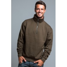 Sweatshirt Homem Half Zip - 290gr, 35% Algodão + 65% Poliéster