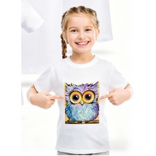 T-shirt Criança c/ Grande Opacidade em Poliéster Branco e Toque Algodão para Sublimação, 180 gr. Unisexo
