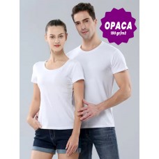 T-shirt c/ Grande Opacidade em Poliéster Branco e Toque Algodão para Sublimação, 180 gr. Unisexo