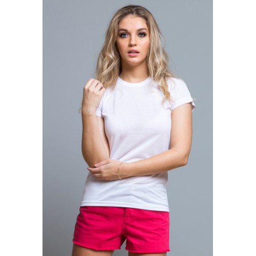 T-Shirt Senhora para Sublimação - Toque Algodão - 100% Poliéster