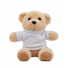 Ursinho de Peluche com camisola para personalizar por sublimação - Altura 26 cm