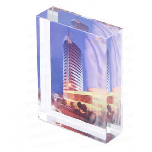 Suporte em Cristal transparente sublimável 60 x 80 x 20 mm