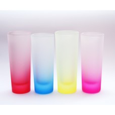 Copo tipo shot, degradê com efeito gelado, para sublimação