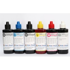 Conjunto Tintas Premium p/ Epson ET-8500 e ET-8550 (Preto Pigmentado, Preto, Magenta, Amarelo, Ciano e Cinzento). 6 x 100 ml.
