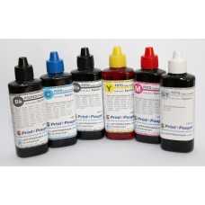 Conjunto Tintas Premium p/ Epson ET-8500 e ET-8550 (Preto Pigmentado, Preto, Magenta, Amarelo, Ciano e Cinzento). 6 x 100 ml.