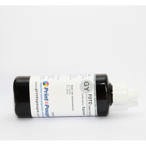 Tinta Premium p/ Epson, tinteiros 117, Ecotank ET-8500, ET-8550 e ET-15000 Cinzento
