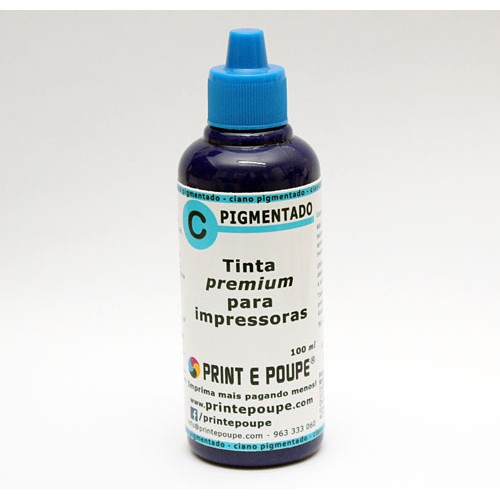 Tinta Premium p/ Epson, tinteiros 11, 12, 13, 16, 27, 34, 35 - CIANO Pigmentado