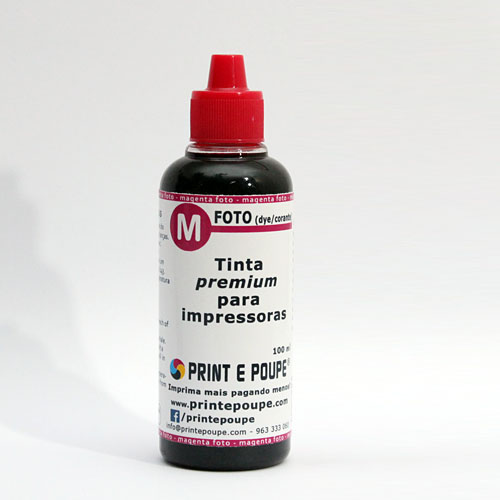 Tinta Premium p/ HP, tinteiros 300, 300xl e 901. Magenta