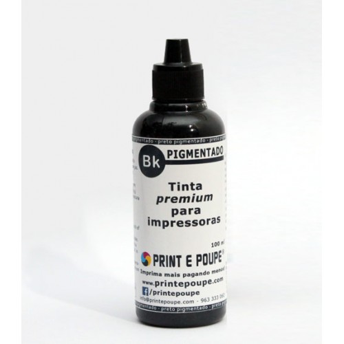 Tinta Premium p/ HP, tinteiros 18, 88, 932, 934, 940, 942xl, 950, 953 e 957XL. PRETO pigmentado