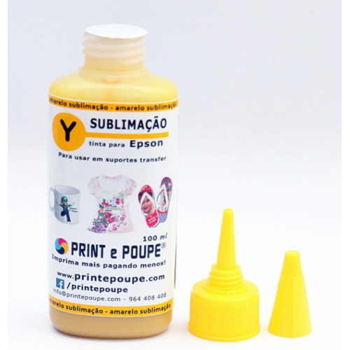 Tinta para SUBLIMAÇÃO p/ Epson, Amarelo -  100 ml