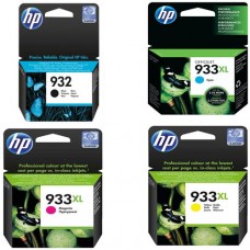 Conjunto 4 tinteiros originais HP 932BK, 933C (XL), 933M (XL) e 933Y (XL)