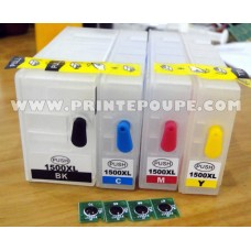 Tinteiros recarregáveis p/ CANON com 4 tinteiros PGI-1500 XL