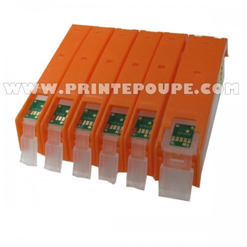 Tinteiros recarregáveis p/ CANON com 6 tinteiros PGI-580 BK, CLI-581 C / M / Y / K / PB