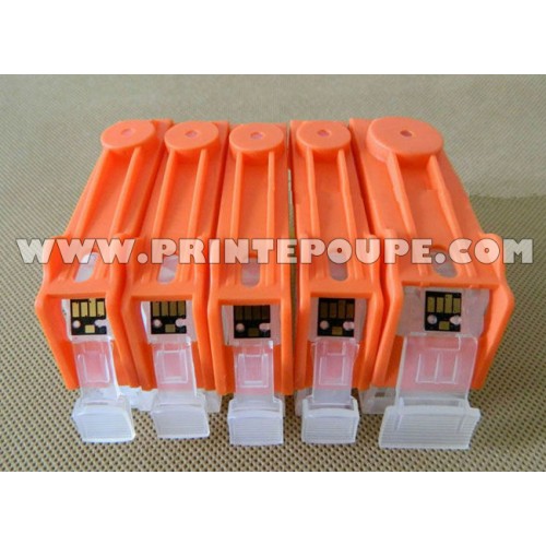 Tinteiros recarregáveis p/ CANON com 5 tinteiros PGI-5 BK, CLI-8 C / M / Y / K