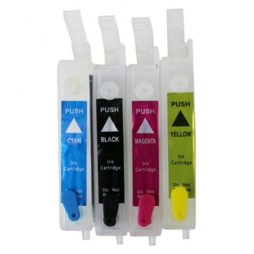 Tinteiros recarregáveis p/ Epson série T0611-4 (4 tinteiros) Clip tintas