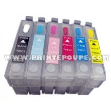 Tinteiros recarregáveis p/ Epson série T0801-6 (Colibri...
