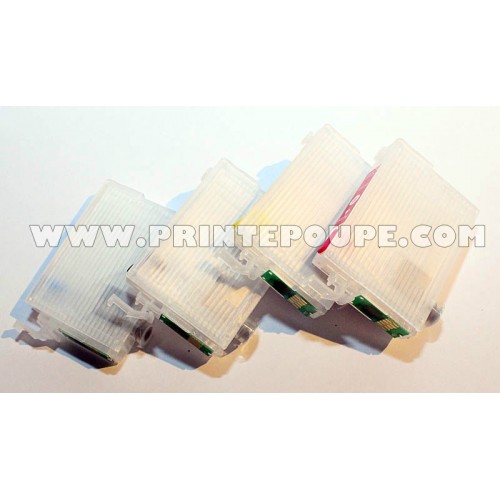 Tinteiros recarregáveis p/ Epson T1291-4 (Maçã), T1301-4 (Veado) (4 tinteiros)