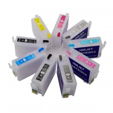 Tinteiros recarregáveis p/ Epson série T1571-9 (Tartarugas) (9 tinteiros) para impressora Epson R3000