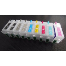 Tinteiros recarregáveis p/ EPSON SureColor SC-P600 tinteiros T7601-9 (9 tinteiros) Baleia Assassina