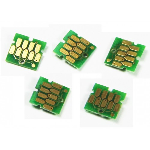 Conjunto de 5 chips permanentes p/ tinteiros recarregáveis EPSON série #33 Laranjas