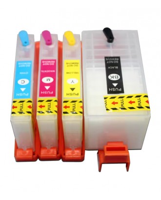 Tinteiros recarregáveis p/ HP 912 (4 tinteiros)