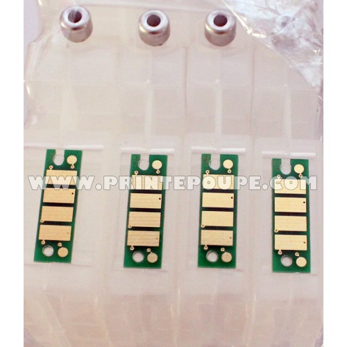 Conjunto de 4 chips vitalícios p/ tinteiros recarregáveis RICOH GC41
